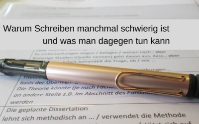 Warum Schreiben schwierig ist