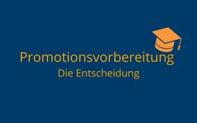 Promotionsvorbereitung